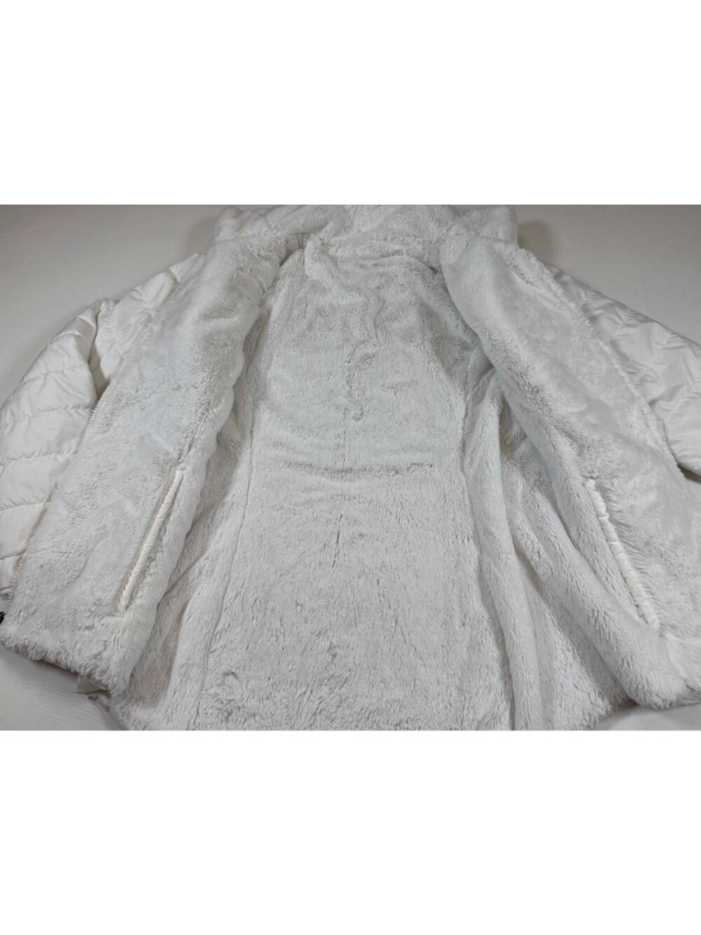 The North Face Womens XS White Quilted Mossbud Coat With Fleece Lining (MM500) - Picture 5 of 8
